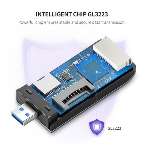 Atminties kortelių microSD, SD, CF, MS skaitytuvas USB 3.0 UGREEN/50541 6957303855414