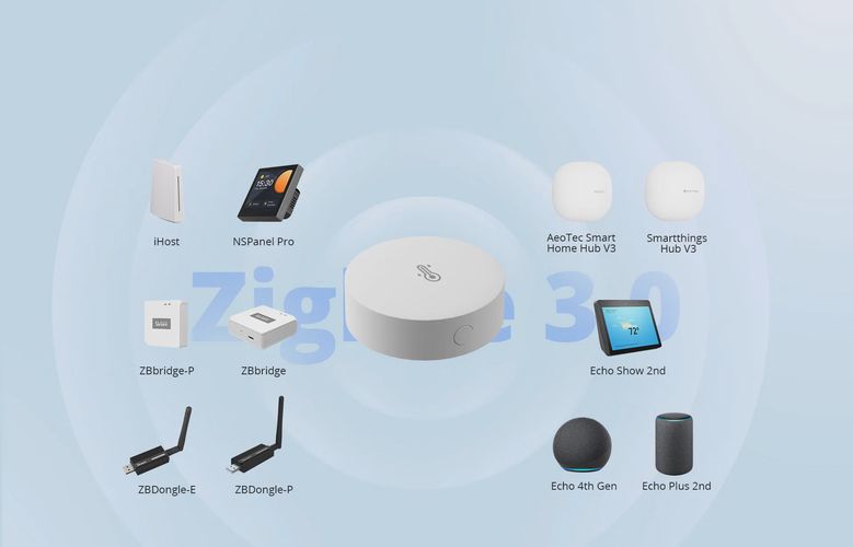 Išmanusis belaidis ZigBee patalpos temperatūros ir drėgmės jutiklis SNZB-02P, -10°C - +60°C, CR2477, SONOFF SONOFF-SNZB-02P 6920075740622