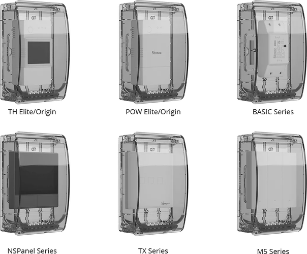 Водонепроницаемая коробка BoxR2; 152,5 мм x 100 мм x 48 мм; прозрачная; PC V0; SONOFF SONOFF-BOX-R2 6920075778144