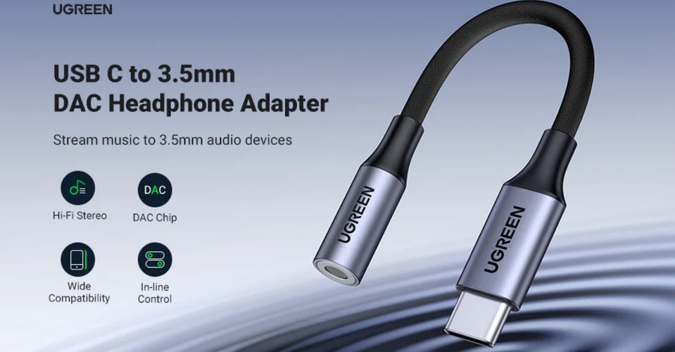 Adapteris USB C kištukas - 3.5mm stereo lizdas AV161 UGREEN UGREEN/80154 6957303881543