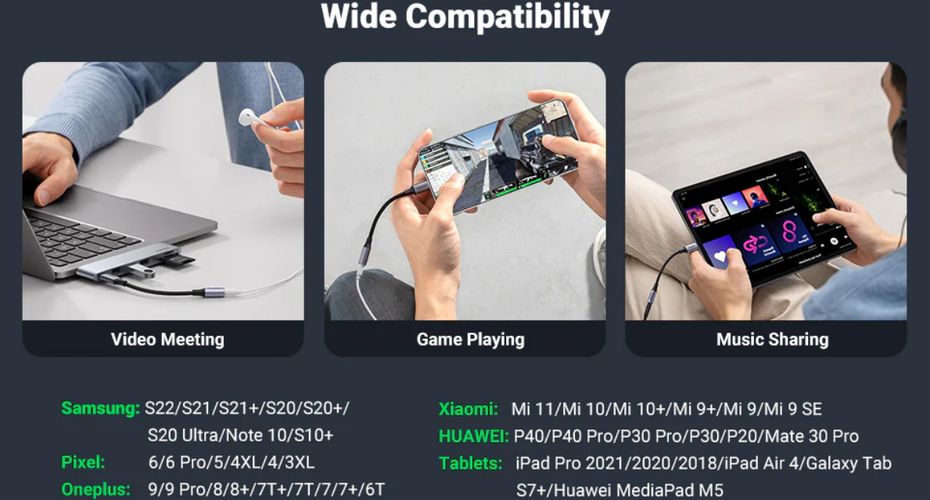 Adapteris USB C kištukas - 3.5mm stereo lizdas AV161 UGREEN UGREEN/80154 6957303881543