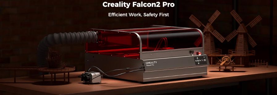 Lazerinio graviravimo/pjovimo įrenginys 40W LED, 400x415mm Falcon2 Pro CREALITY CRE-1005010128