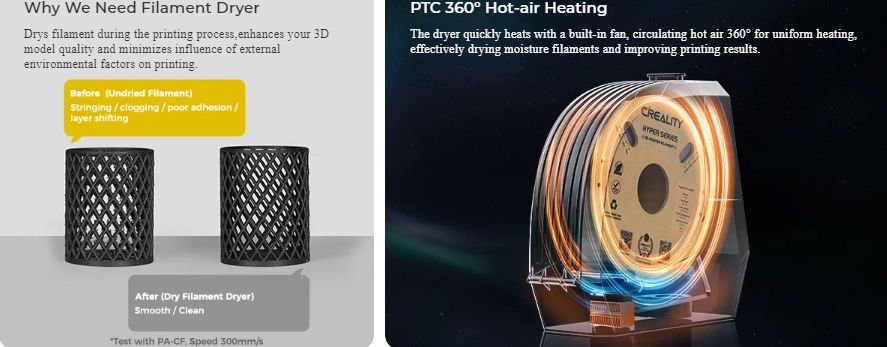 Filament dryer 45℃-70℃ Space Pi CREALITY CRE-4005010072 6971636401698