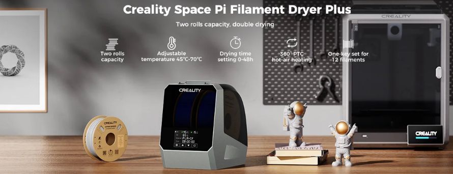 Filament kuivati 2 pooli 45 ℃-70 ℃ Space Pi CREALITY CRE-4005010071 6971636402961