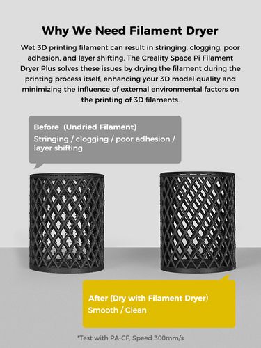 Filament dryer for 2 spools 45℃-70℃ Space Pi CREALITY CRE-4005010071 6971636402961