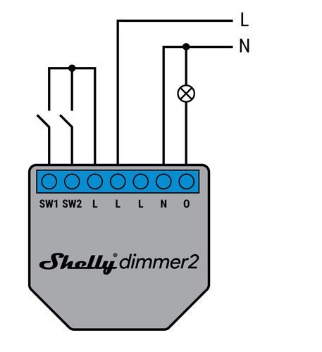 Shelly Dimmer 2 Wi-Fi dimmer switch for control light brightness and on/off 3800235262184