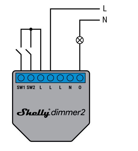 Shelly Dimmer 2 Wi-Fi dimmer switch for control light brightness and on/off 3800235264485 3800235264485