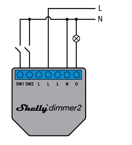 Shelly Dimmer 2 Wi-Fi dimmer switch for control light brightness and on/off 3800235264485 3800235264485