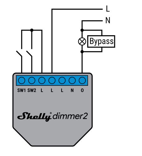 Shelly Dimmer 2 Wi-Fi dimmer switch for control light brightness and on/off 3800235264485 3800235264485