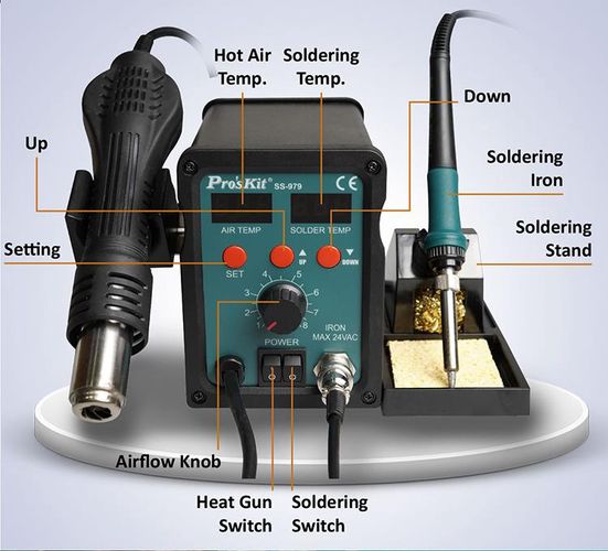 2 In 1 SMD Hot Air Rework Station SS-979B