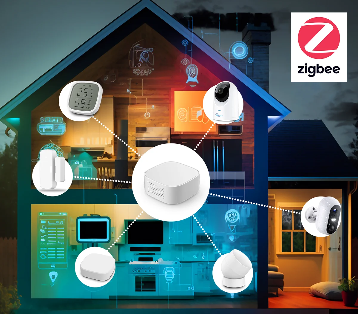 Умный ZigBee внутренний беспроводной датчик протечки воды, белый, TUYA, Smart Life, Extralink EX.34880 5905090334880