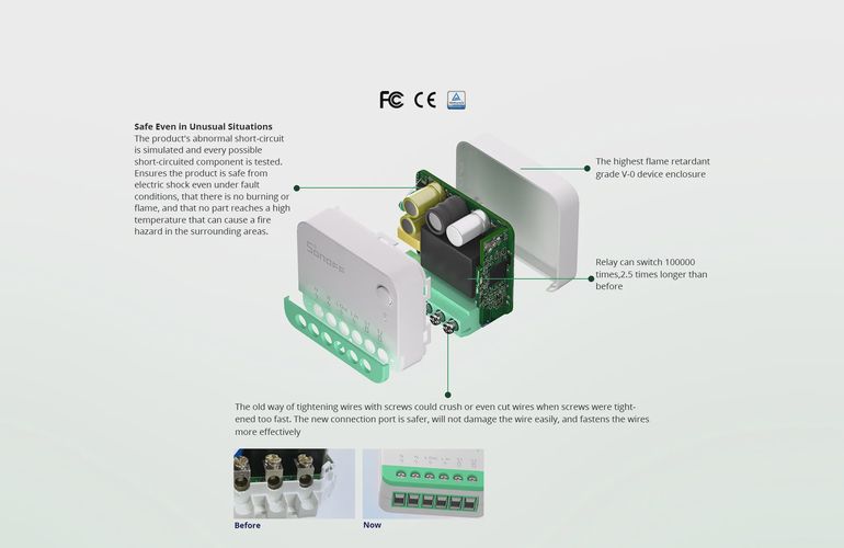 Smart WiFi switch MiniR4M, 1 channel, 230V 10A, Matter Device, SONOFF SONOFF-MINIR4M 6920075740516