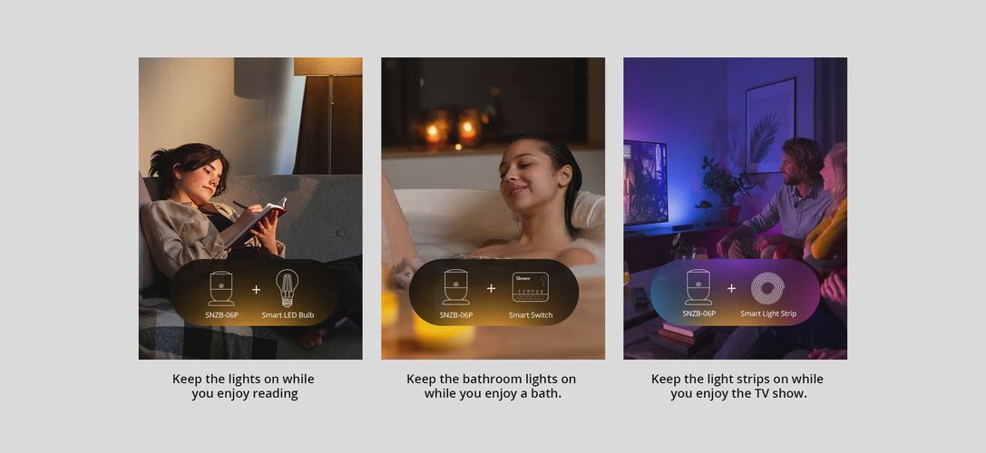 Inimese kohalolekuandur SNZB-06P, traadita, Zigbee 3.0, USB-C 5V, 1A, SONOFF SONOFF-SNZB-06P 6920075741858