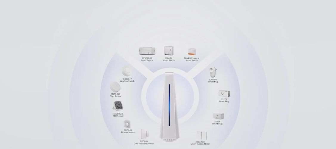 Хаб для умного дома iHost AIBridge, Wi-Fi IEEE 802.11 B/G/N 2.4GHz, Zigbee 3.0, USB-C, RJ45, белый, SONOFF SONOFF-ALBRIDGE 6920075778168