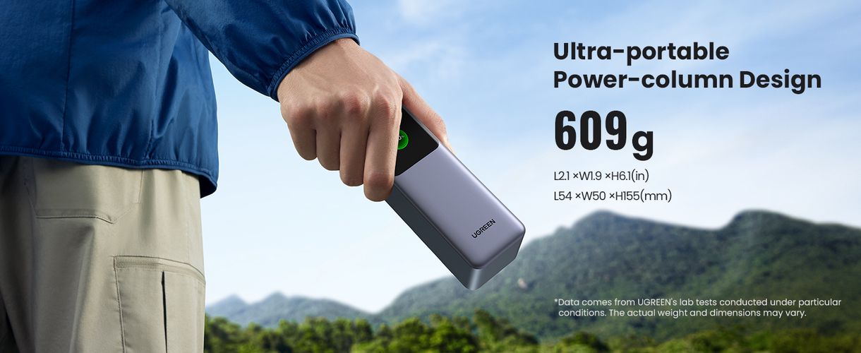 LiPo išorinis akumuliatorius (Powerbank) 25000mAh 200W 2xUSB-C; USB PB722 UGREEN UGREEN/35525B 6941876242931