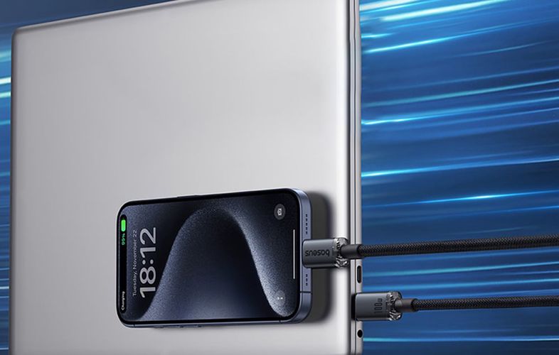Kabelis USB C - USB C kištukai 100W USB3.2, 20Gbps, 4K@60Hz 1.5m Crystal Shine BASEUS, juodas P10318204111-00 6932172657994
