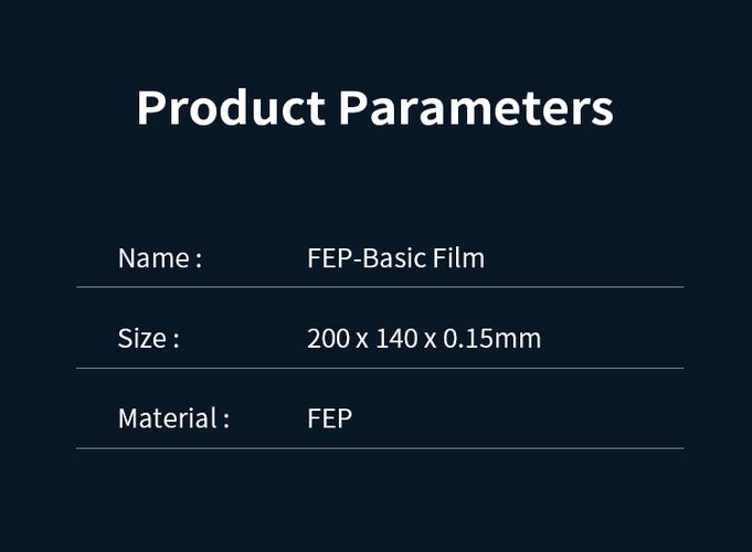 FEP plėvelė 200×140×0.15mm skirta derviniams 3D spausdintuvas su 6.6" ekranu ir mažesniu, 3vnt CREALITY CRE-4004010258 6971636403814