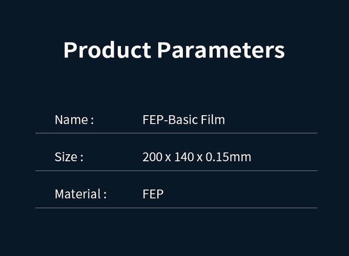 FEP Release Film for Resin 3D Printer 6.6" 200 x 140 x 0.15mm 3pcs CREALITY CRE-4004010258 6971636403814