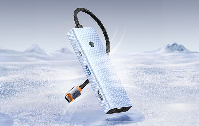 Jungčių stotelė / adapteris USB C kištukas - 4 rūšių jungtys (HDMI4K@60Hz*1+USB3.0*3+PD*1+SD/TF*1) UltraJoy BASEUS B00052803811-00 6932172646486