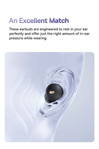 Belaidės Bluetooth 5.3 ausinės Bowie E18 su įkrovimo dėklu, juodos A00023800123-00 6932172657253