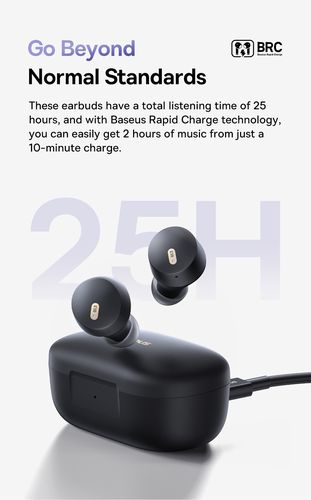 Belaidės Bluetooth 5.3 ausinės Bowie E18 su įkrovimo dėklu, juodos A00023800123-00 6932172657253