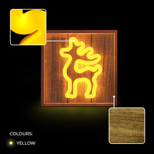 Neon Wood Frame LED DEER warm white, 5V USB / 3xAA, FLNW01 Forever Light RTV100425 5900495268518