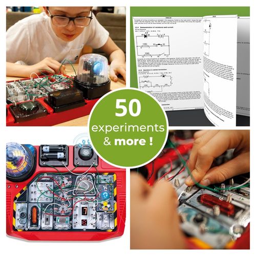 Edukacinis elektronikos rinkinys su 50 eksperimentų (EN kalba) elekroninės grandinės Velleman KNS130