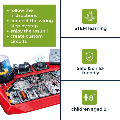 Edukacinis elektronikos rinkinys su 50 eksperimentų (EN kalba) elekroninės grandinės Velleman KNS130