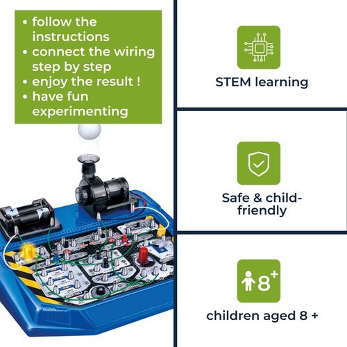 Edukacinis elektronikos rinkinys su 25 eksperimentai (EN kalba) elekroninės grandinės Velleman KNS120 5410329759544