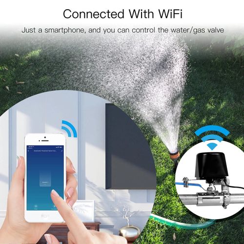 Išmanusis Wi-Fi vandens ir dujų sklendės valdiklis, juodas, Tuya / Smart Life WV-LZ-EU-BK-MS 6974246479514