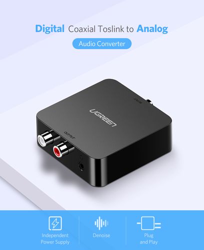 Digitaalne (koaksiaal, Toslink) analoog (RCA, 3,5 mm) audiomuunduriks UGREEN/30523 6957303835232