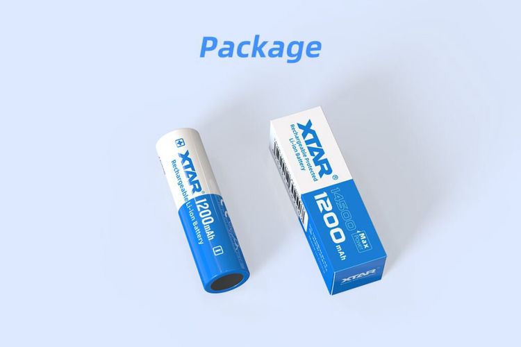 Rechargeable battery 14500 1200mAh 3.7V 2.5A Li-Ion PCB XTAR 14500/1200/PCB/XTAR 6952918302407