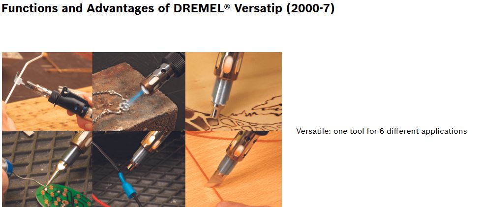 Газовый паяльник Dremel VersaTip (2000-7) + аксессуары F0132000JD 4053423300543