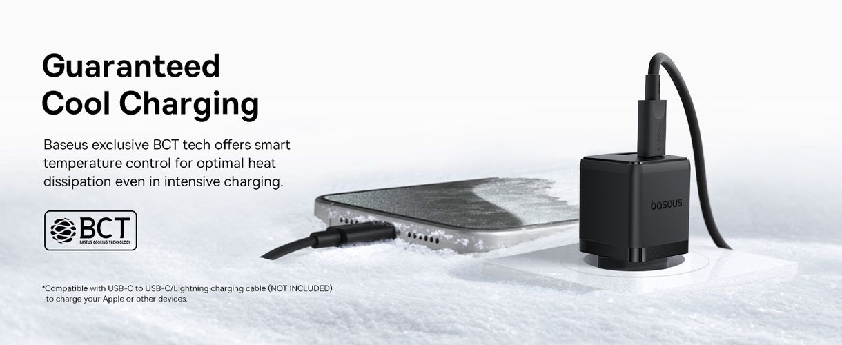Wall Fast Charger Palm 20W USB + USB-C QC3.0 PD3.0 with USB-C Cable 1m, Black P10111608113-01