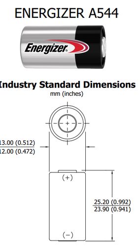 Алкалиновая батарейка 4LR44 (476A) 6V 152mAh ENERGIZER 2шт блистер 4LR44/ENE-BL2 7638900393354