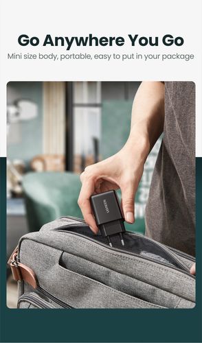 Sieninis įkroviklis 18W USB-A QC3.0, juodas UGREEN/70273 6957303872732