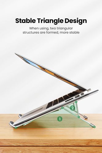 Foldable Desk Stand for Notebook (up to 17.3", Height Adjustment), Silver UGREEN/40289 6957303842896