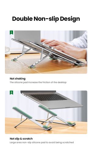 Foldable Desk Stand for Notebook (up to 17.3", Height Adjustment), Silver UGREEN/40289 6957303842896
