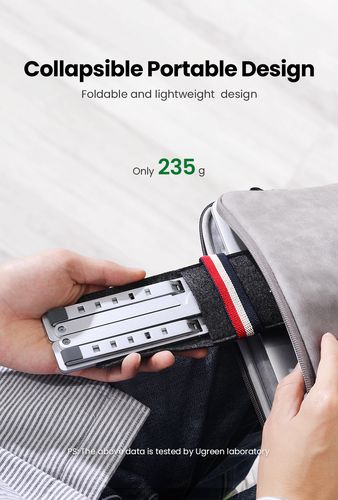 Foldable Desk Stand for Notebook (up to 17.3", Height Adjustment), Silver UGREEN/40289 6957303842896