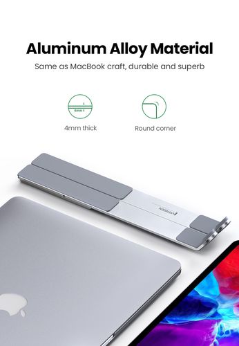 Foldable Desk Stand for Notebook (up to 17.3", Height Adjustment), Silver UGREEN/40289 6957303842896