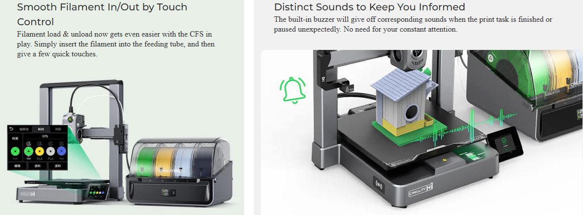 3D printer Creality HI Combo 260x260x300mm with CFS accessory CREALITY CREALITY-HI/COMBO 6971636404248
