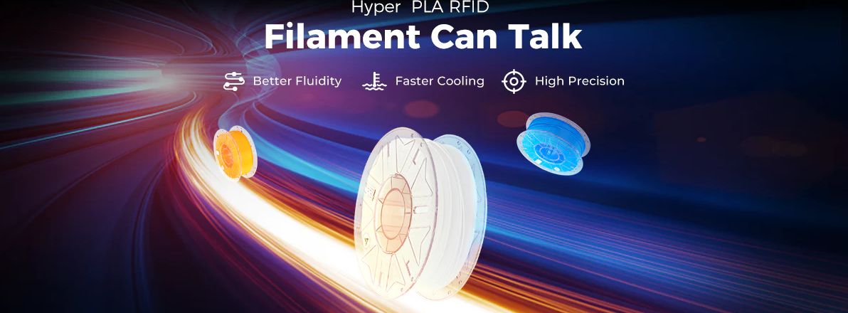 Filament PLA Hyper blue RFID 1kg CREALITY PLA-HYP-BLU-1RF-CRE 6977905740291