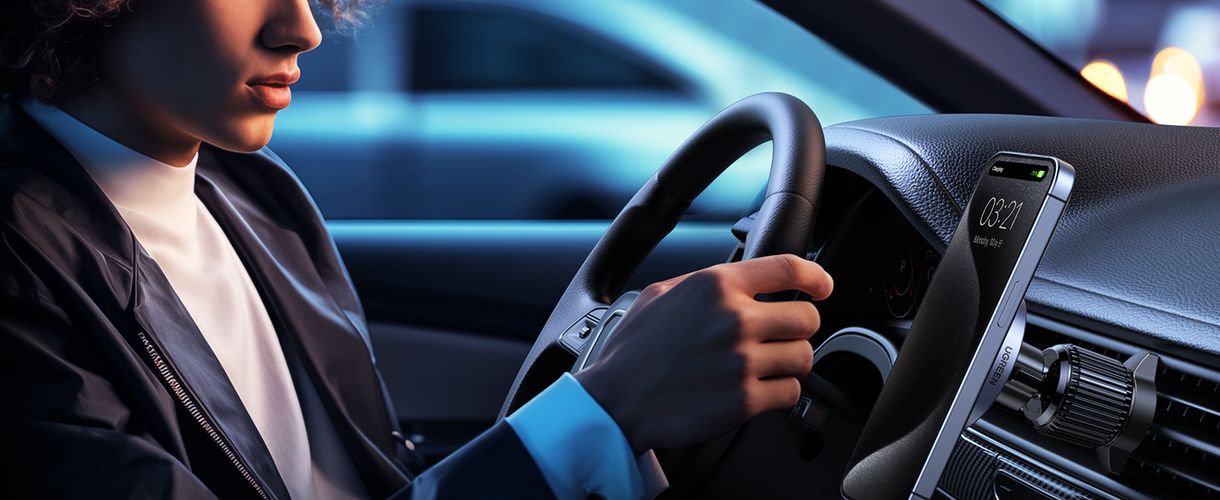 Automobilinis magnetinis laikiklis su belaidžiu Qi įkrovimu 15W, pilkas UGREEN/35029 6941876230297