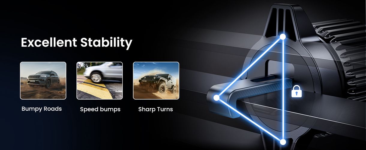 Automobilinis magnetinis laikiklis su belaidžiu Qi įkrovimu 15W, pilkas UGREEN/35029 6941876230297