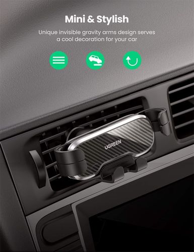 Automobilinis laikiklis 4.7-7.2" ekranų telefonams (į ventiliacijos groteles), juodas UGREEN/80539 6957303885398