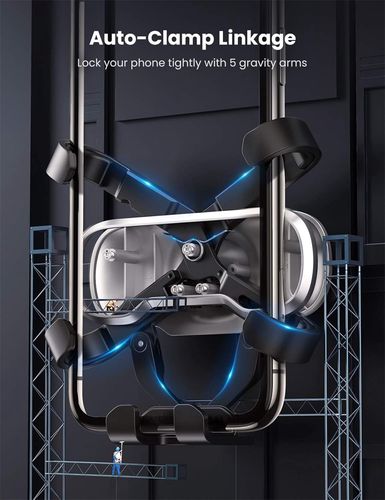 Automobilinis laikiklis 4.7-7.2" ekranų telefonams (į ventiliacijos groteles), juodas UGREEN/80539 6957303885398