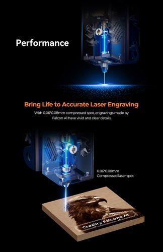 Lasergraveerija / lõikur 10W Falcon A1 381x305mm CREALITY CRE-FALCON-A1 6977905740116