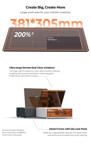 Lasergraveerija / lõikur 10W Falcon A1 381x305mm CREALITY CRE-FALCON-A1 6977905740116