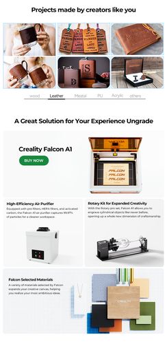 Lasergraveerija / lõikur 10W Falcon A1 381x305mm CREALITY CRE-FALCON-A1 6977905740116