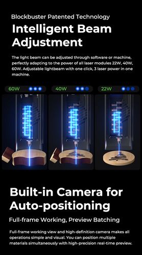Laser engraver / cutter 60W laser 400x415mm Falcon2 Pro Creality CRE-1005010178 6971636402923